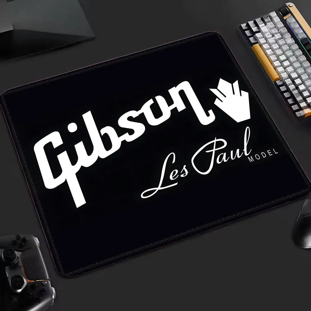 Guitar brand gibson Mouse Pad Cartoon rubber Small mouse pad desktop computer office keyboard e-sports ROGs game