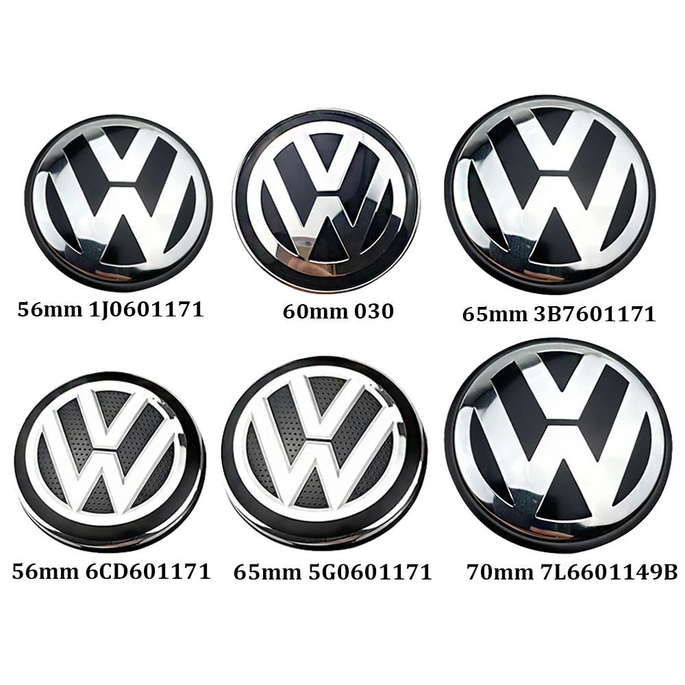 4pcs 55mm 56mm 65mm 70mm 76mm Car Wheel Center Caps Hubcap Cover for VW Volkswagen MK5 Golf Passat  Jetta accessories 3B7601171