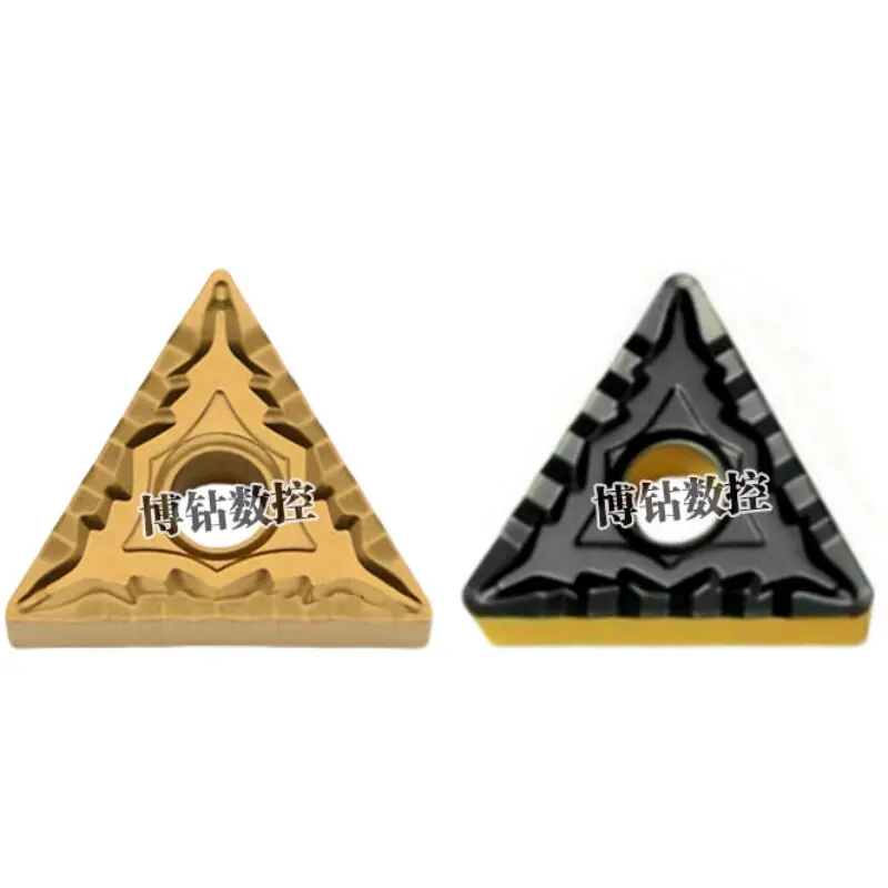 Double-color coated triangular CNC insert TNMG160404/160408-​​​​​​​​CQ steel parts special chip breaking chips 1 box 10 pieces