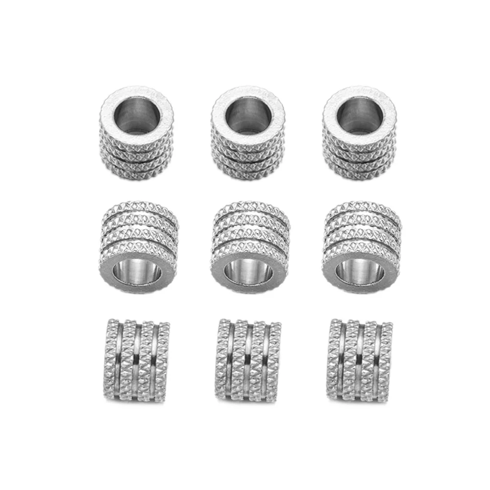 10pcs Stainless Steel Large Hole Tube Spacer Beads for DIY Charms Bracelet Necklace Jewelry Craft Making Findings Supplies