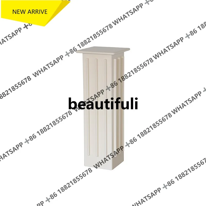 Q178 French Roman column sculpture table white pier base living room display table decorative ornament