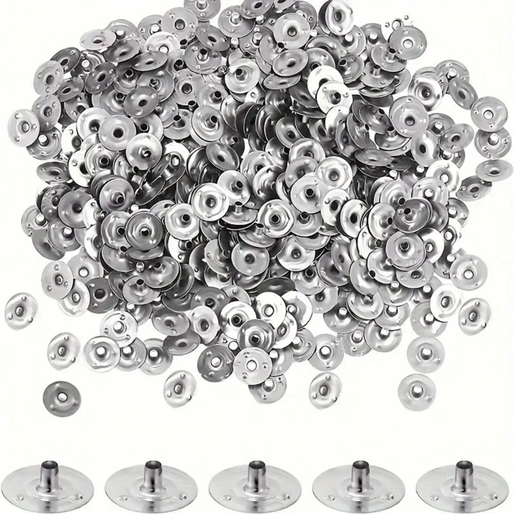 100/200/500/1000 Stück 12,5mm (0,5 Zoll) Metall-Dochthalter für DIY Aromatherapie-Kerzen Ideal für Kerzenherstellungs-Enthusiasten – Detail 1