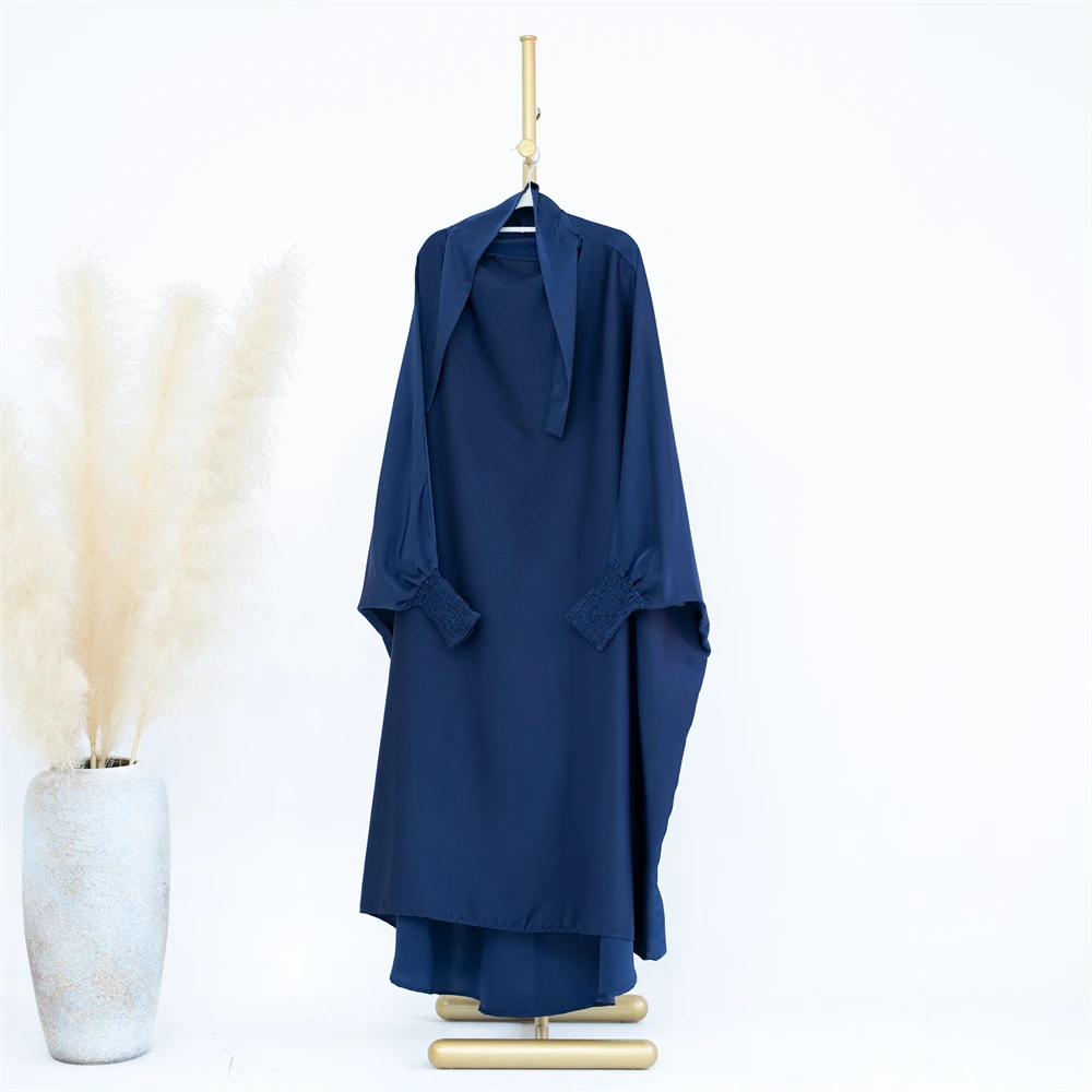 Eid Kids Prayer Garment Dress Muslim Girls Long Hijab Turkey Abaya Dresses Islamic One Piece Hooded Full Cover Robe Ramadan