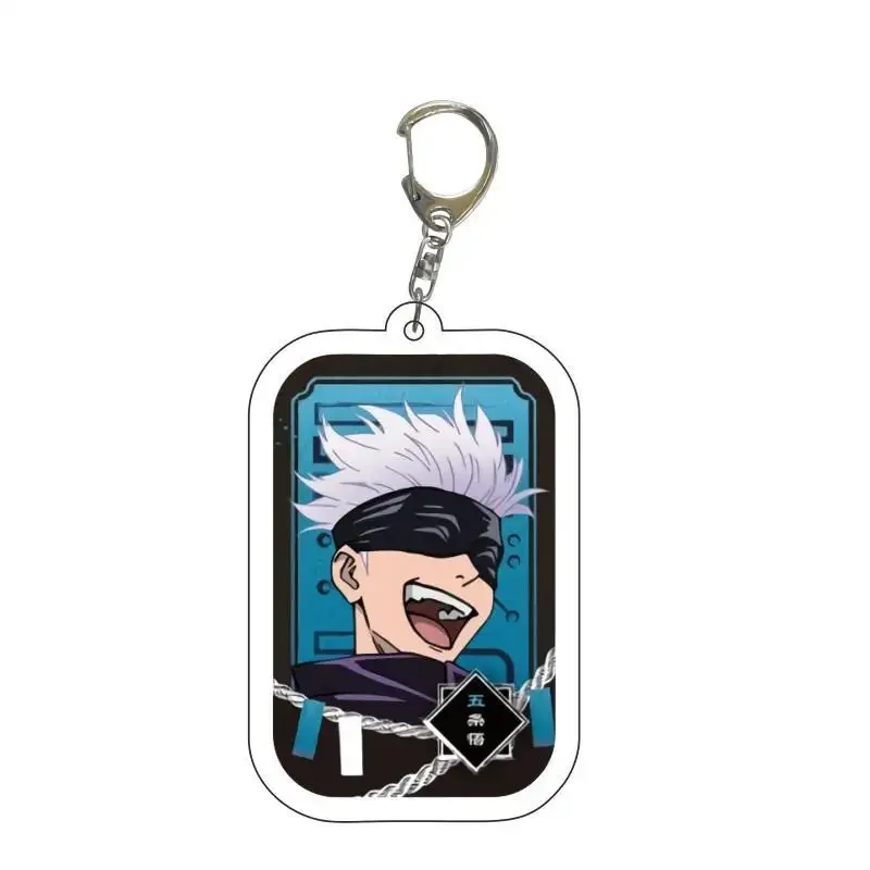 For Jujutsu Kaisen Anime Keychain Itadori Yuji Gojo Satoru Cartoon Acrylic Bag Tag Keyring Animelover Pendant Cos Accessory