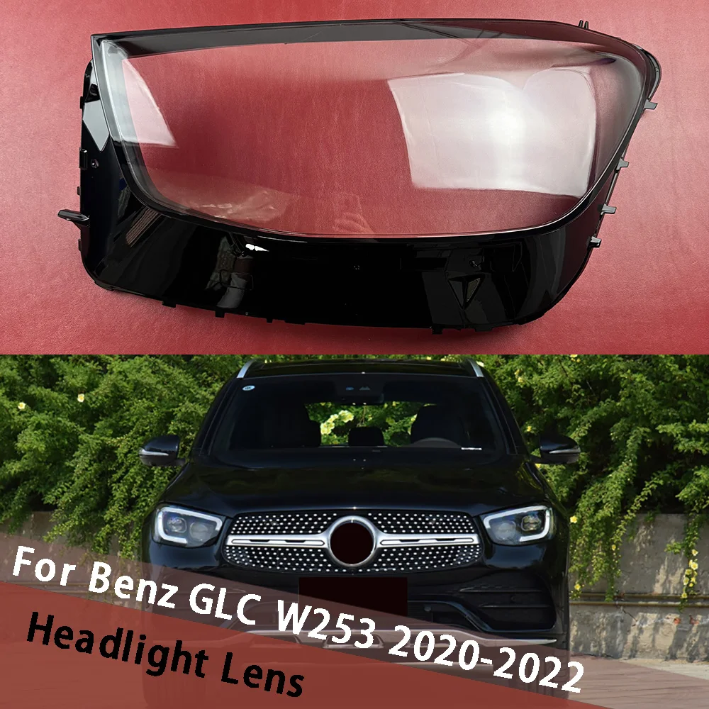 

For Mercedes-Benz GLC W253 GLC200 GLC260 GLC300 2020 2021 2022 Car Headlight Cover Headlamp Shell Transparent Lampshade Shade