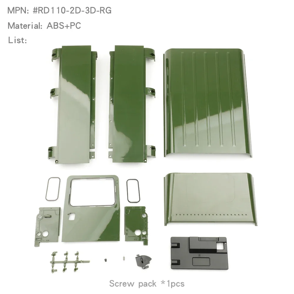 Kit de coque de carrosserie pour voiture RC Inoler, simulation 3 portes, Traxxas COMPANY 110, 2 portes, 1/10mm, 313mm, 514-plus, pièces de mise à niveau, 1 jeu