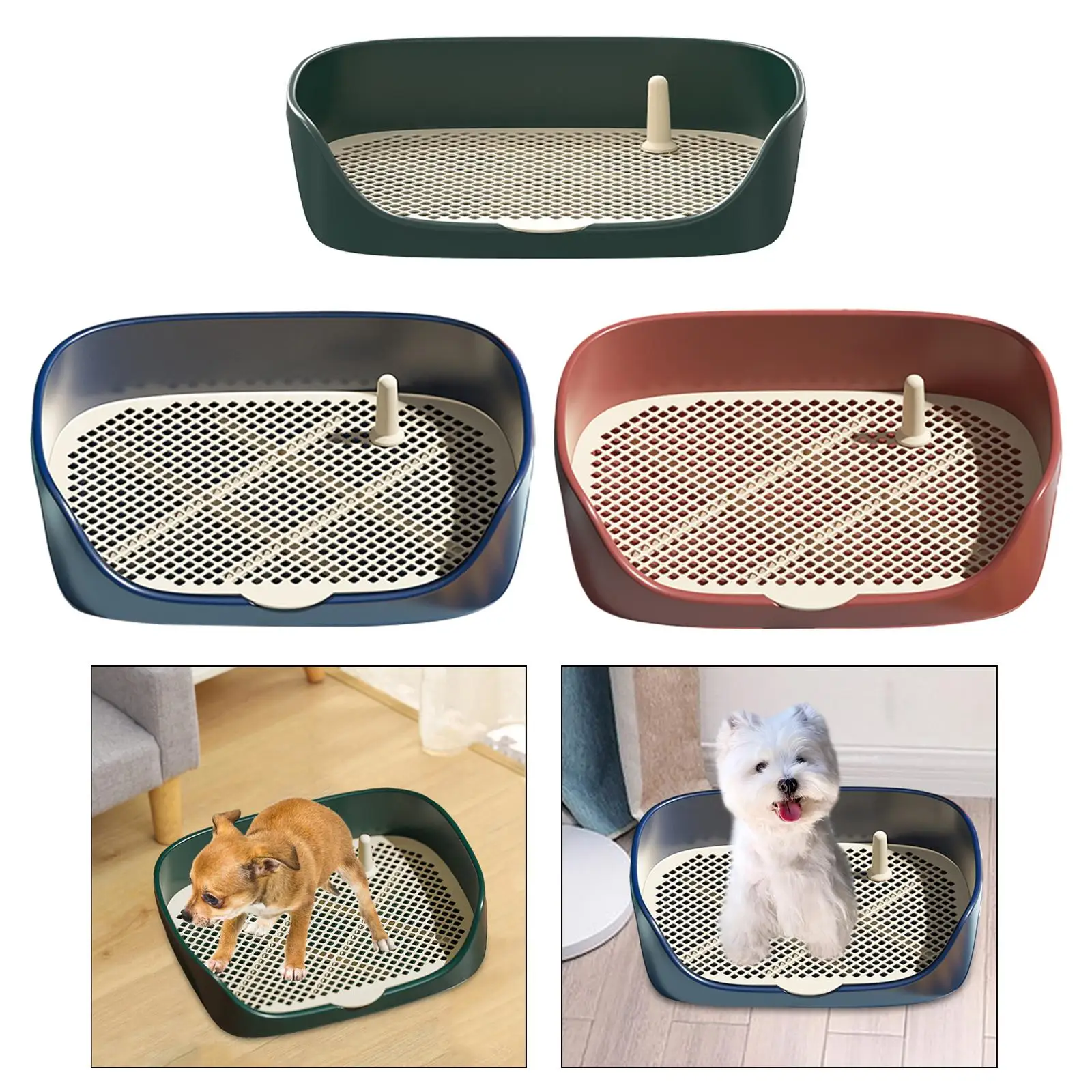 Inodoro para perros, lavabo, herramienta de limpieza, bandeja para orinal interior, cacerola para arena interior