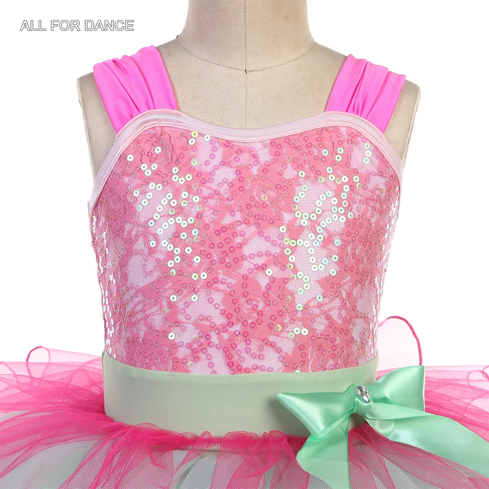 24020 crianças trajes de balé meninas rosa quente lantejoulas elastano collant vestidos criança bailarina ballet tutu
