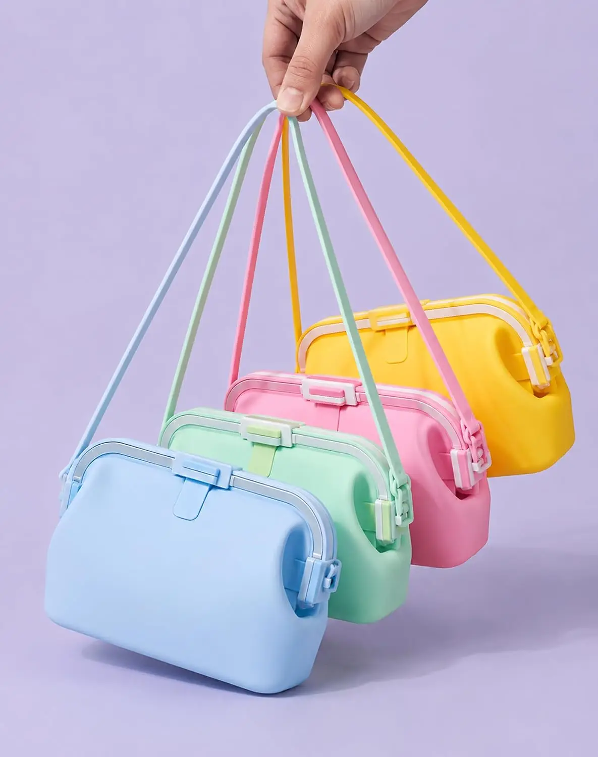 Foldable Swim Storage Bag Resistant Waterproof Silicone Bag Pool Tote Washable Travel Gear Lightweight for Outdoor, Beach