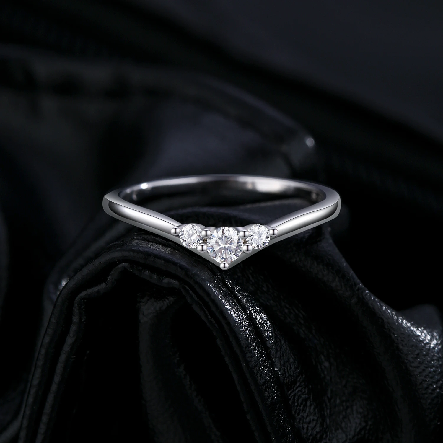 Modian simples eternidade moissanite anel 925 prata esterlina espumante simples fino anéis de banda de casamento para mulheres jóias finas presente