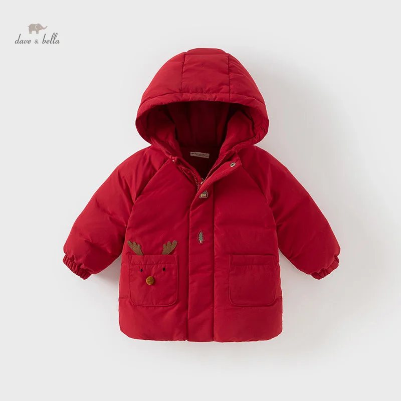 

Dave Bella Children Boys Girls Tops Outerwear 2024 Autumn Winter Casual White Duck Down Overcoat Parkas Outdoor Warm DB4243049