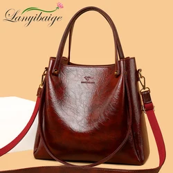 Luxury Handbags Women Bags Designer 3 Layers Leather Hand Bags Big Capacity Tote Bag for Women Vintage Top-handle Shoulder Bags