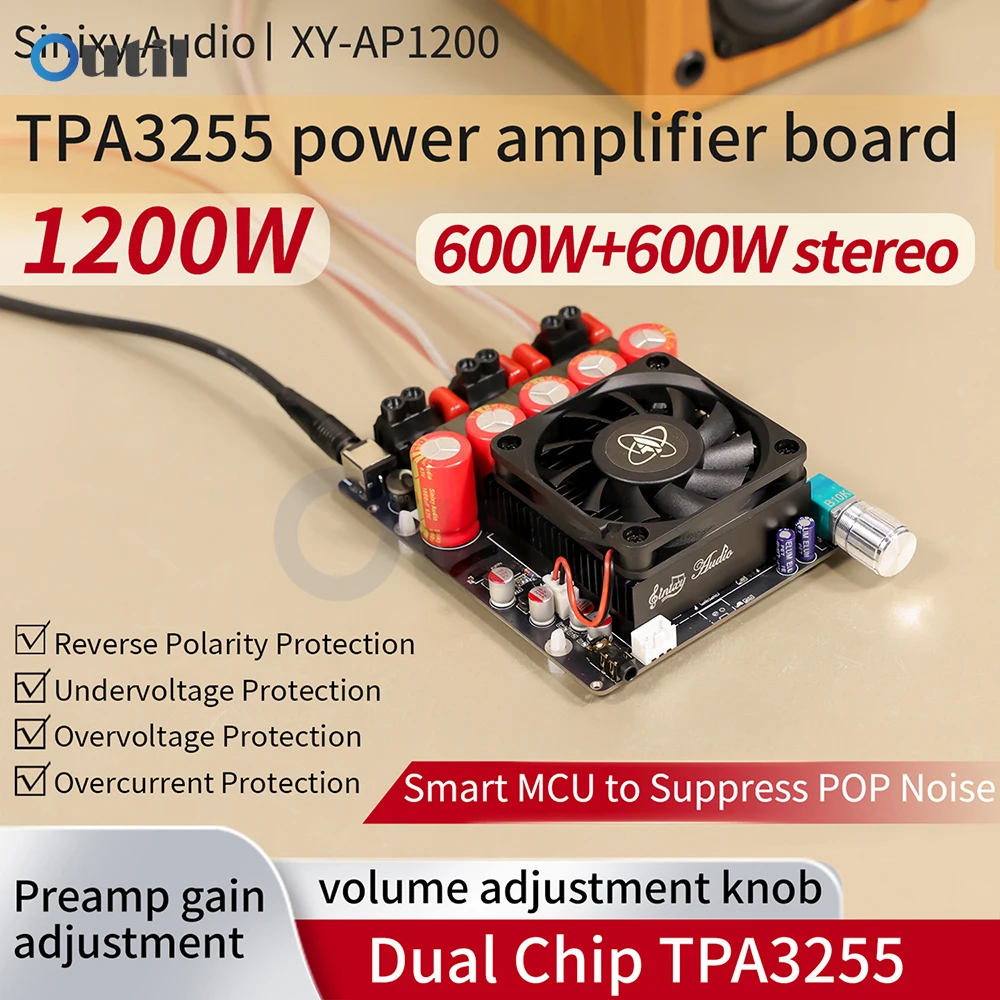 XY-AP1200 DC 19-51V 10A Pure Post Amplifier Board 600W+600W Dual
