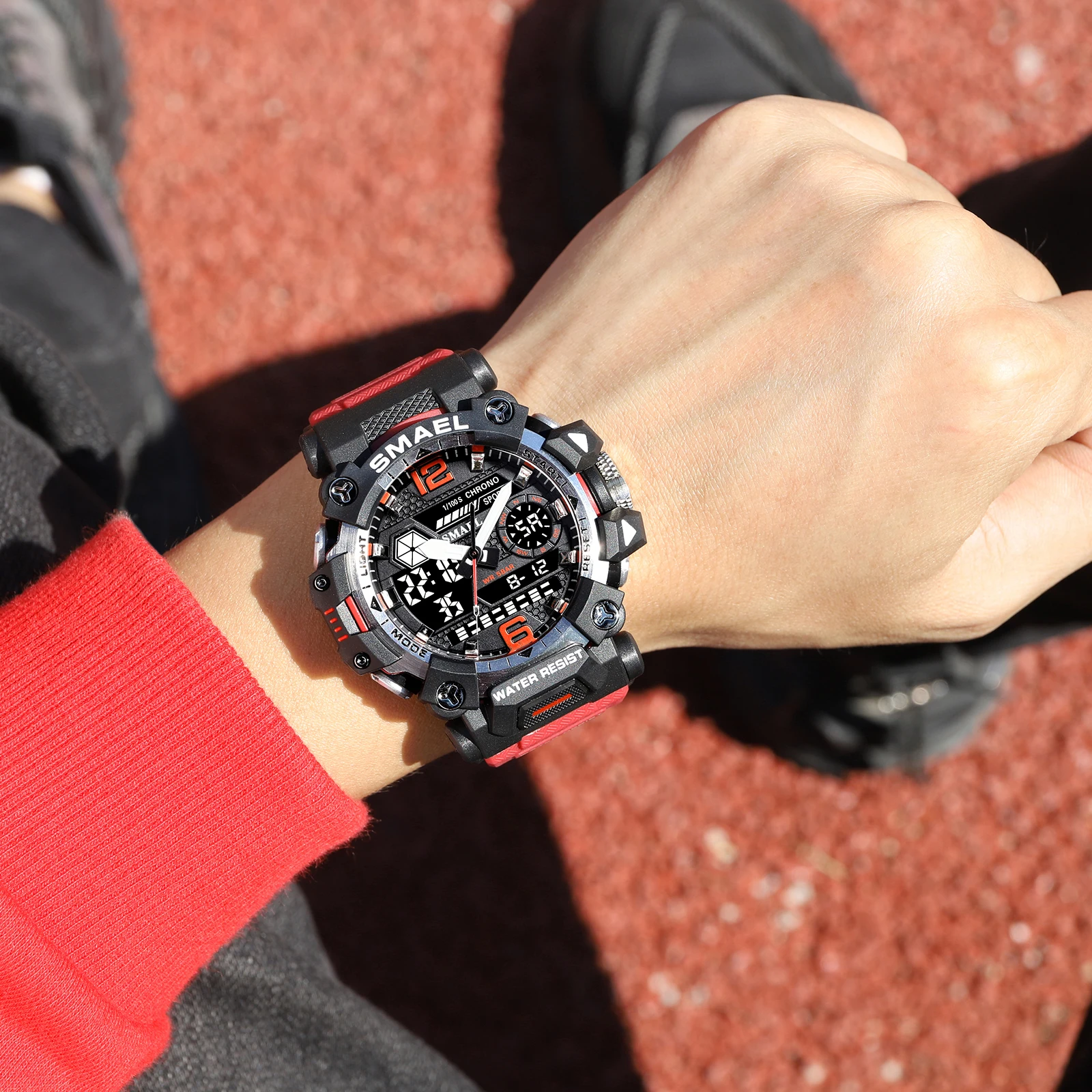 SMAEL 8072 Men Waterproof Watches Janpenese Quartz Chronograph Heavy-Duty Watch Men Alarm Electronic Wristwatch reloj de hombre