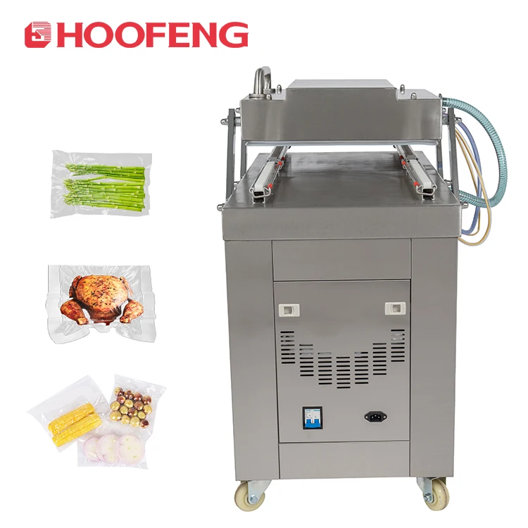 

Electric Semi-Automatic Food Vacuum Packaging Machine Double Chamber for Fruit Vegetable Meat and Bean Curd Sealing