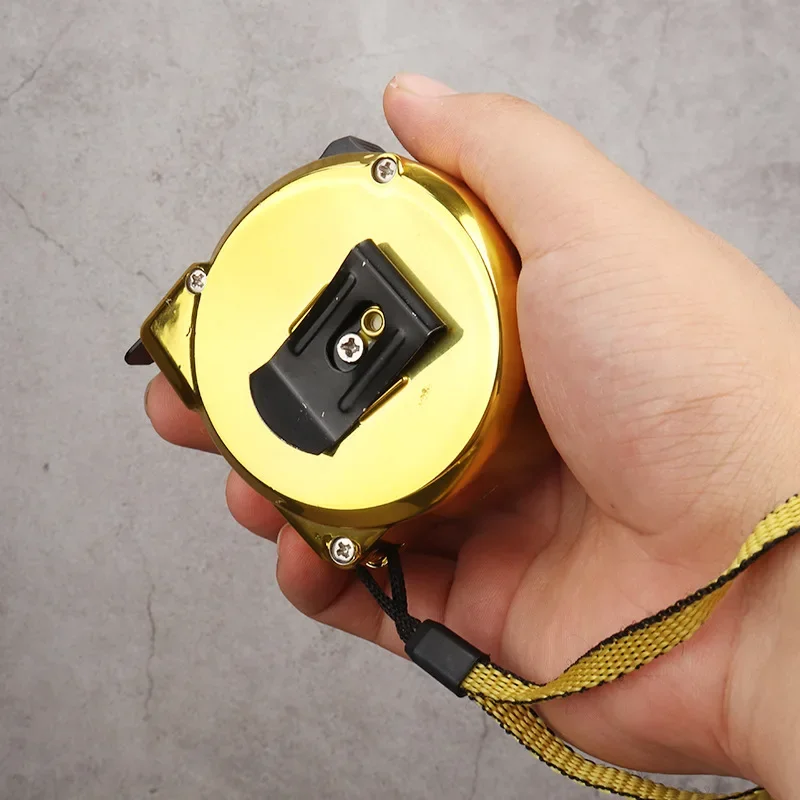 Metric Steel Tape measure retractable Case is made of SUV Plated Gold which Waterproof and Wear-resistant Measuring tape Tools