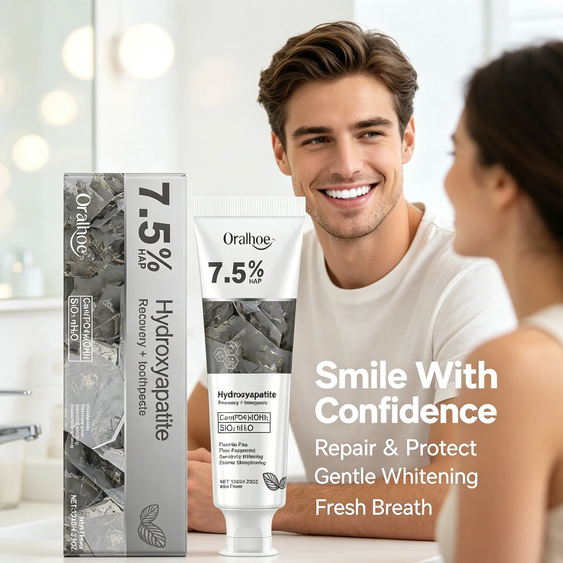 Teeth Whitening Repair Toothpaste Deep Clean Remove Yellow Coffee Tea Smoke Stains Fresh Breath Oral Care Dental Brightening