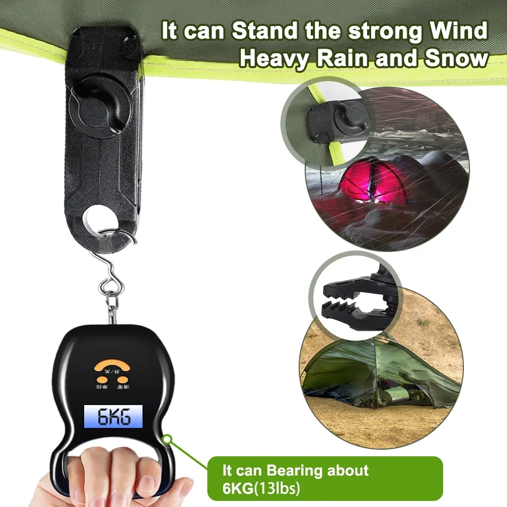 10PC Markise Klemme Plane Clips Heavy Duty Lock Grip Zelt Befestigungen Clips Pool Markise Bungee Cord Auto Straffen für Outdoor Camping