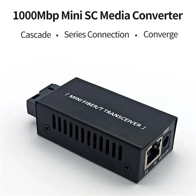 10 paia Gigabit 100/1000M A/B SC Ethernet Fiber Switch Convertitore multimediale Ricetrasmettitore ottico Rj45 20KM Fibra Switch