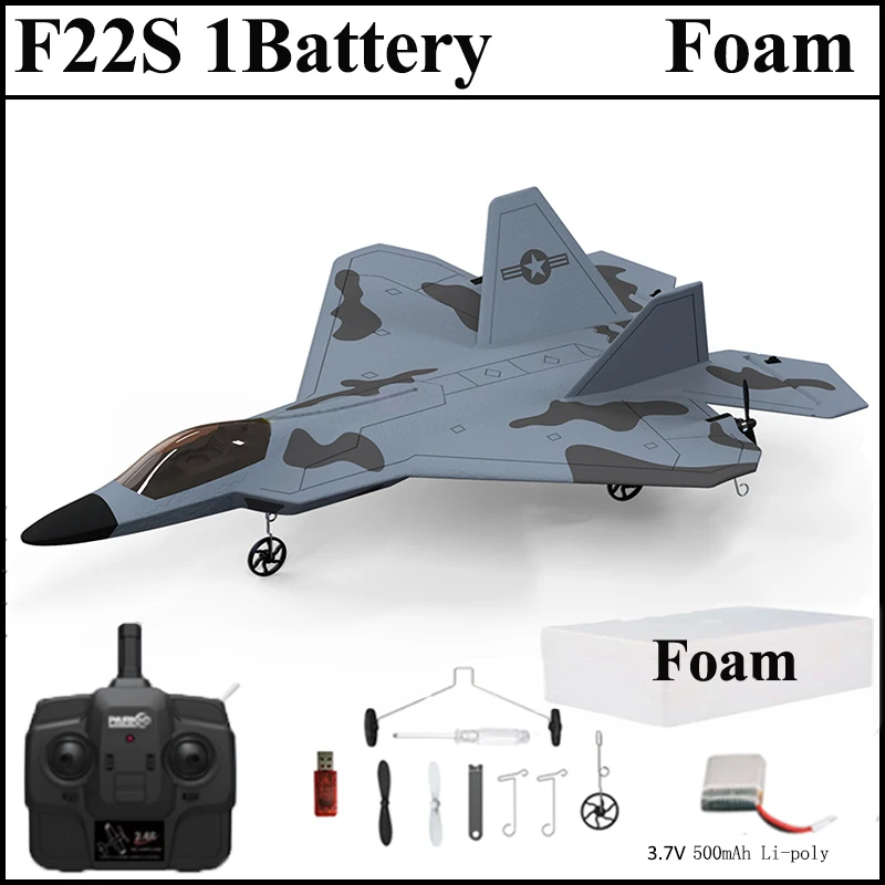 2024 neue F22S 2,4G 4CH 3D6G RC Flugzeug Raptor F22 Kampfflugzeug WLtoys A180 Upgrade Version LED Licht mit Gyroskop Out Tür Spielzeug