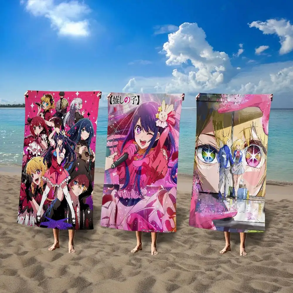 Anime Oshi No Ko Microfiber Beach Towel Absorbent Quick dry Soft Yoga Swimming Resort Mountain Climbing Towel