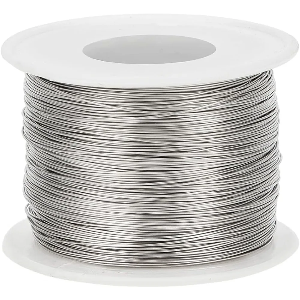 24 Gauge 524FT 304 Stainless Steel Binding Wire, Bailing Wire Snare Wire for Necklace Bracelet Making and Beading Crafts Project