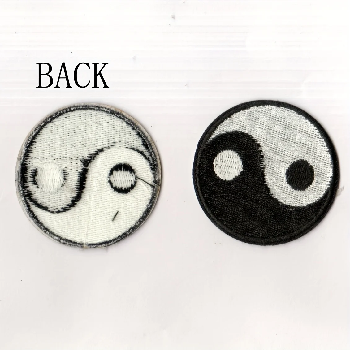 4pcs Yin Yang Embroidery Patches Black White Tai Chi Symbol Iron On Badges For Jacket Jeans Backpack Hat Clothes Repair DIY view 2