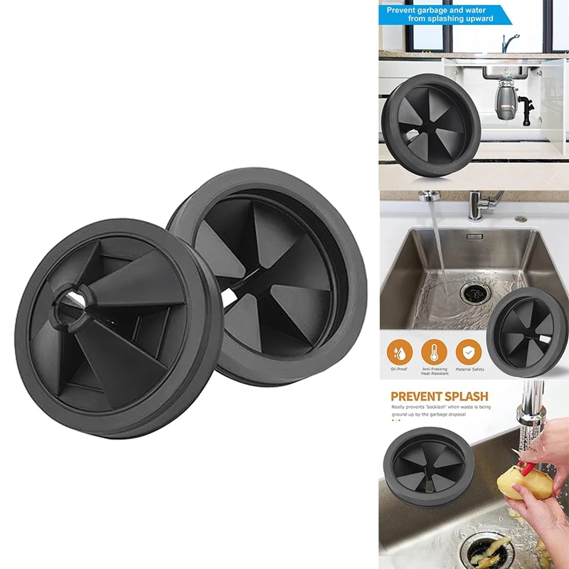 

A68P-Sink Backsplash Garbage Disposal Splash Guard Food Waste Disposer Splash Guard Collar Replacement Silent Cover