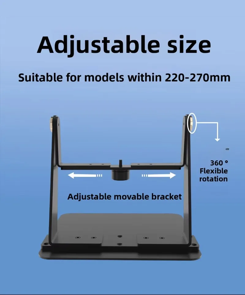 360-Degree Horizontal Rotation Desktop Gimbal Flip Bracket Carbon Steel + Aluminum Alloy Stand Projector Mounts