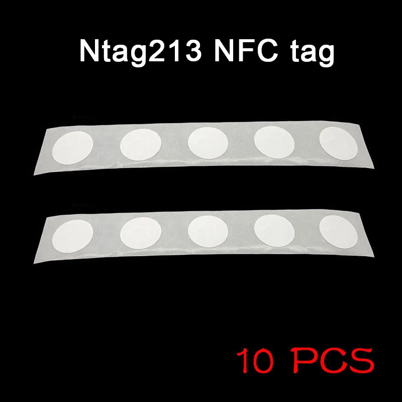 

10pcs / lot NFC Tags Sticker Universal Label RFID Tags 13.56 MHZ 25mm Chip Badges Lable For All NFC Phones 144/504/888 Byte