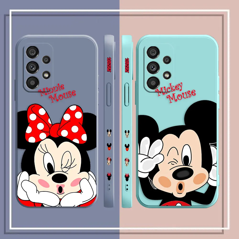 M-Minnie M-Mickey Mouse Phone Case For Samsung A14 A73 A72 A71 A53 A52 A51 A42 A34 A33 A32 A23 A22 A21S A13 4G 5G  Case Funda