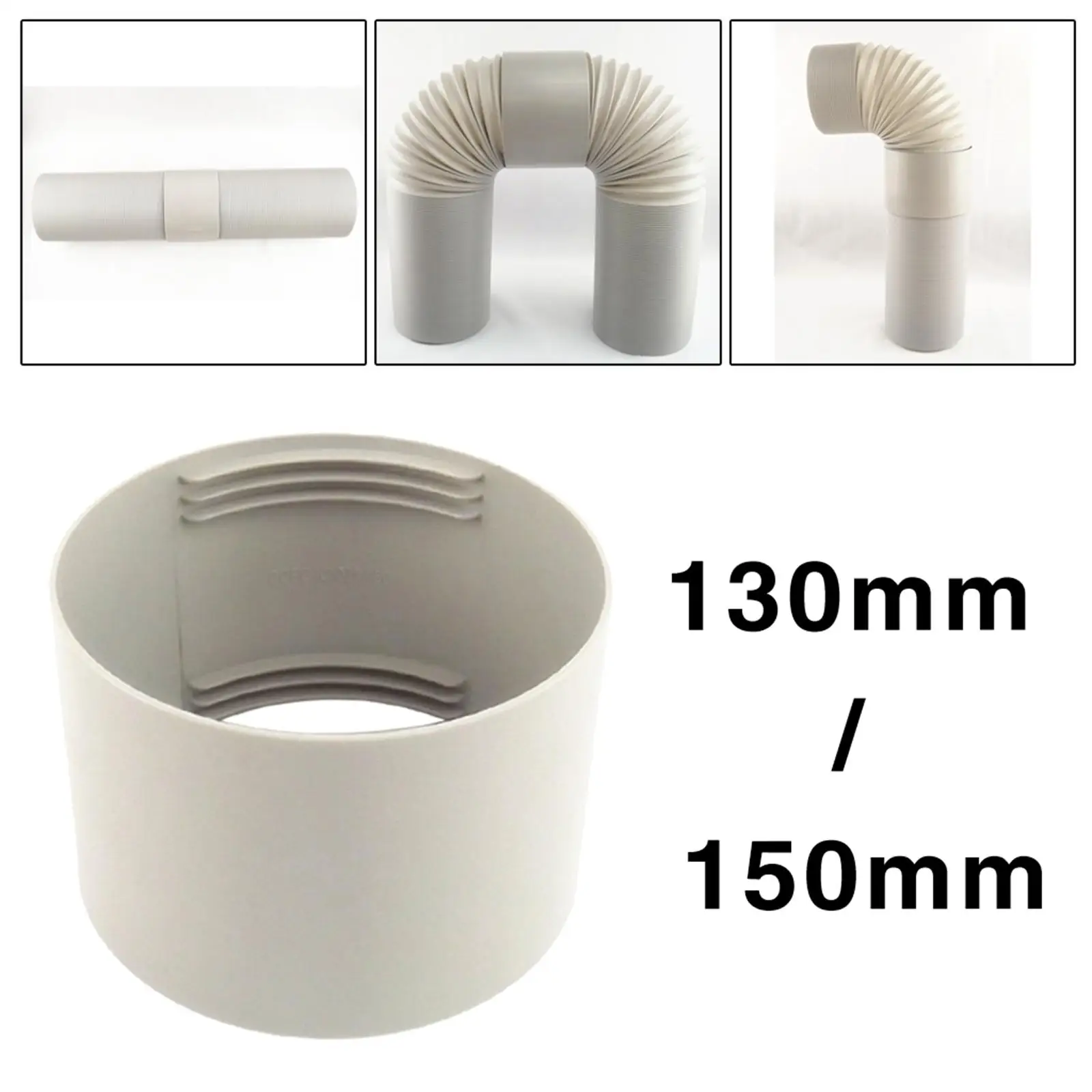 100-150mm Air Conditioner Exhaust Hose Coupler Portable Air Conditioner Parts Extender Portable Window Adapter for Home Office