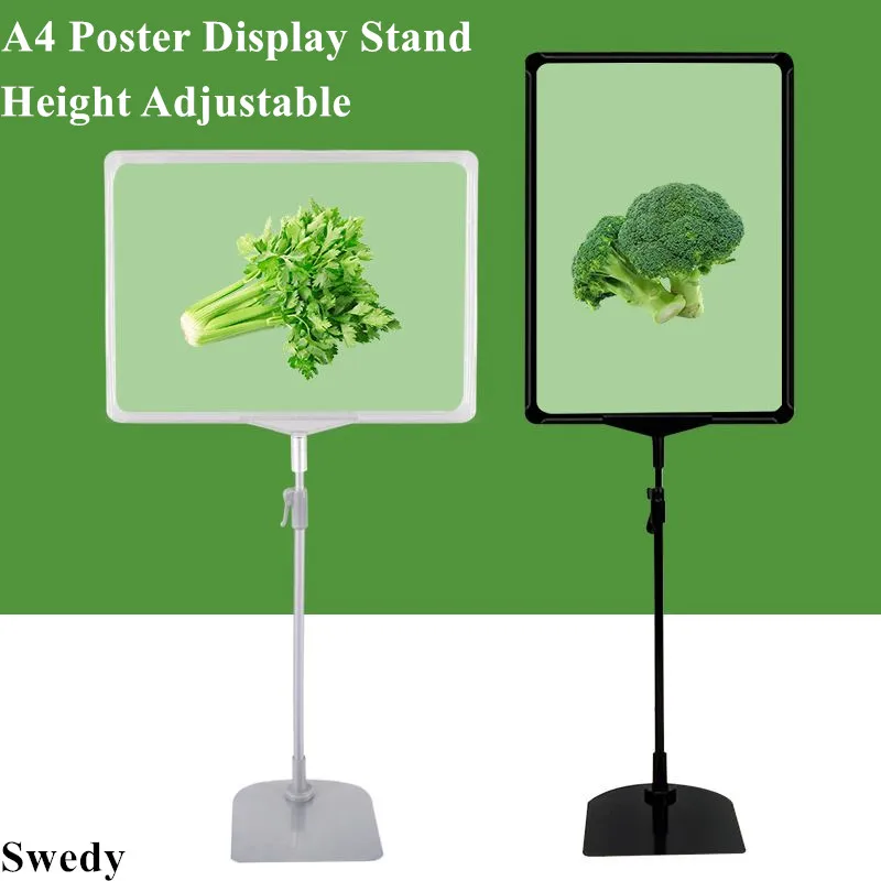 3 PCS A4 Height Adjustable Poster Sign Holder Display Stand 8.5 x 11 Inch Business Activities Tabletop Banner Flyer Poster Stand