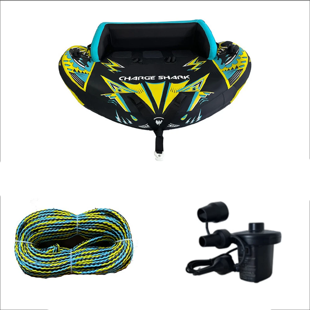 

Watersports Inflatable Towable Tube Full Nylon Cover EVA Foam Pads