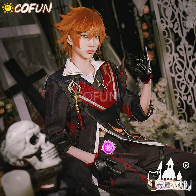 COFUN Game Genshin Impact Rose Tartaglia Cosplay Costume Anime Men Fashion Uniforms Role Play Clothes For 2023 New