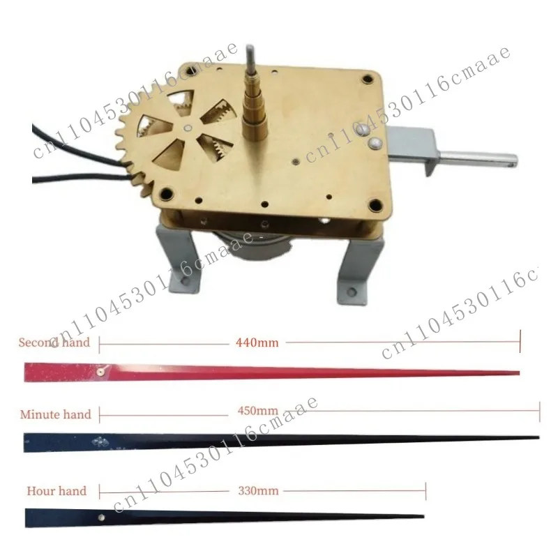 

Extra-large wall clock movement: 220V metal gear power supply paired with 45cm long hands and high-torque clock movement