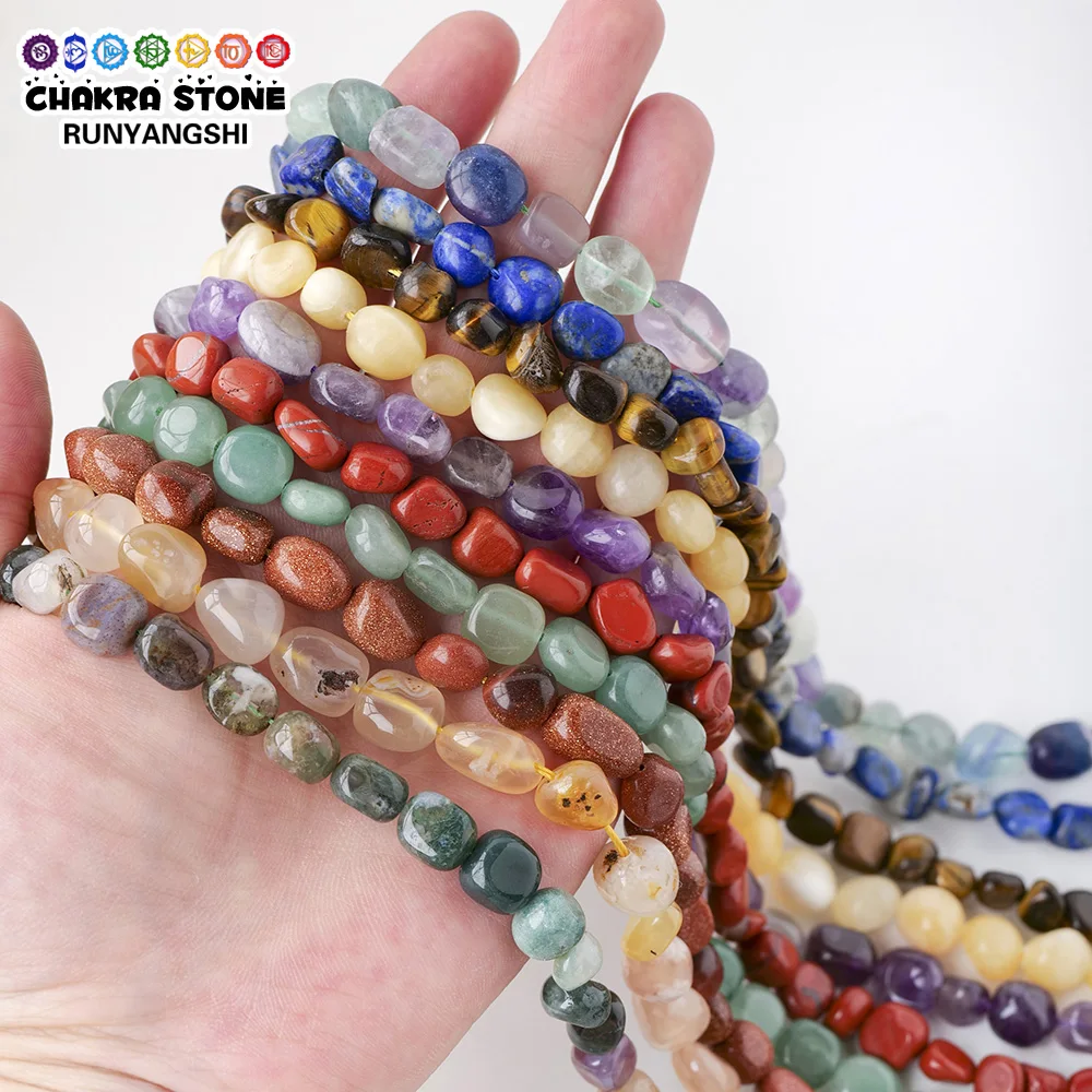 Natural Crystal Tumbled Stones Semi Finished Irregularly Shaped Beads DIY Jewelry Making Bracelet Necklace Handicrafts