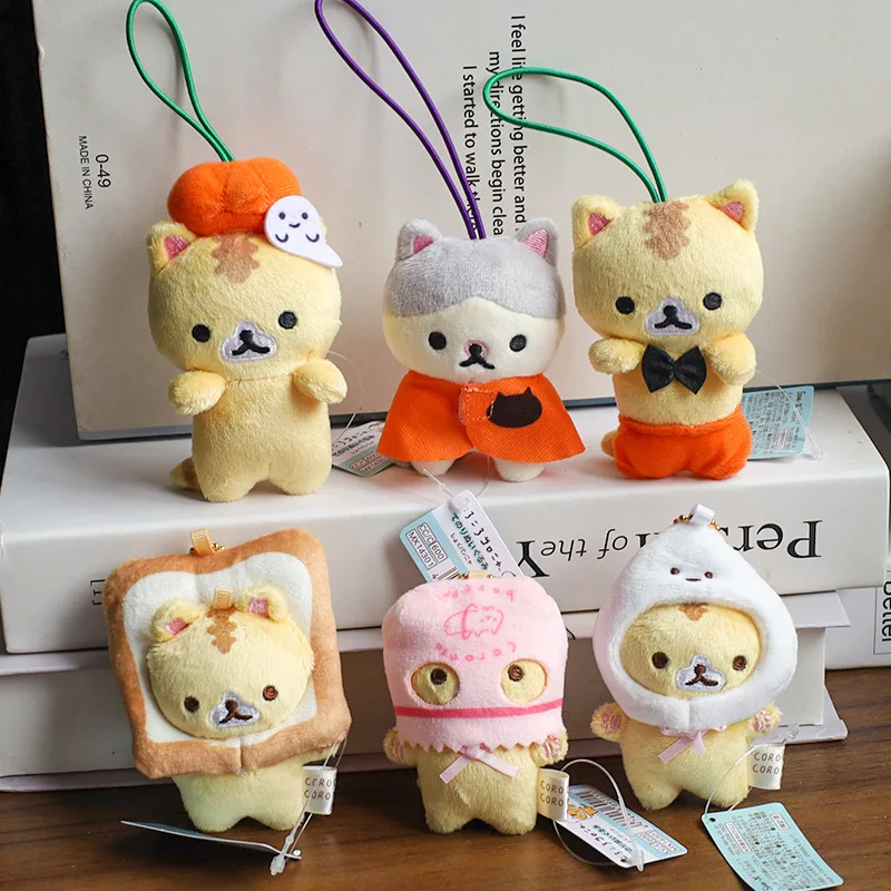 Nouveau mignon Corocoro Coronya chat en peluche mascotte porte-clés porte-clés porte-clés sac petit pendentif enfants cadeaux jouets