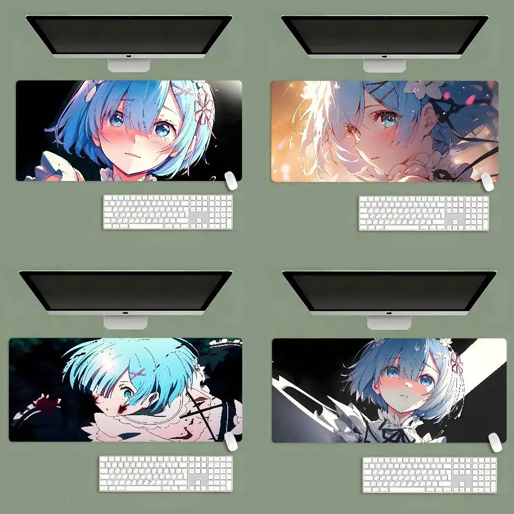 Anime R-ReZero R-Rem Mouse Pad Computer Mat Deskpad Laptop Keyboard Mat Office Large Landscape Mousepad