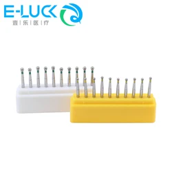 Alta velocidade Dental Diamond Burs, série BR para polimento de dentes, alisamento, 1.6mm, 1 caixa, 10pcs