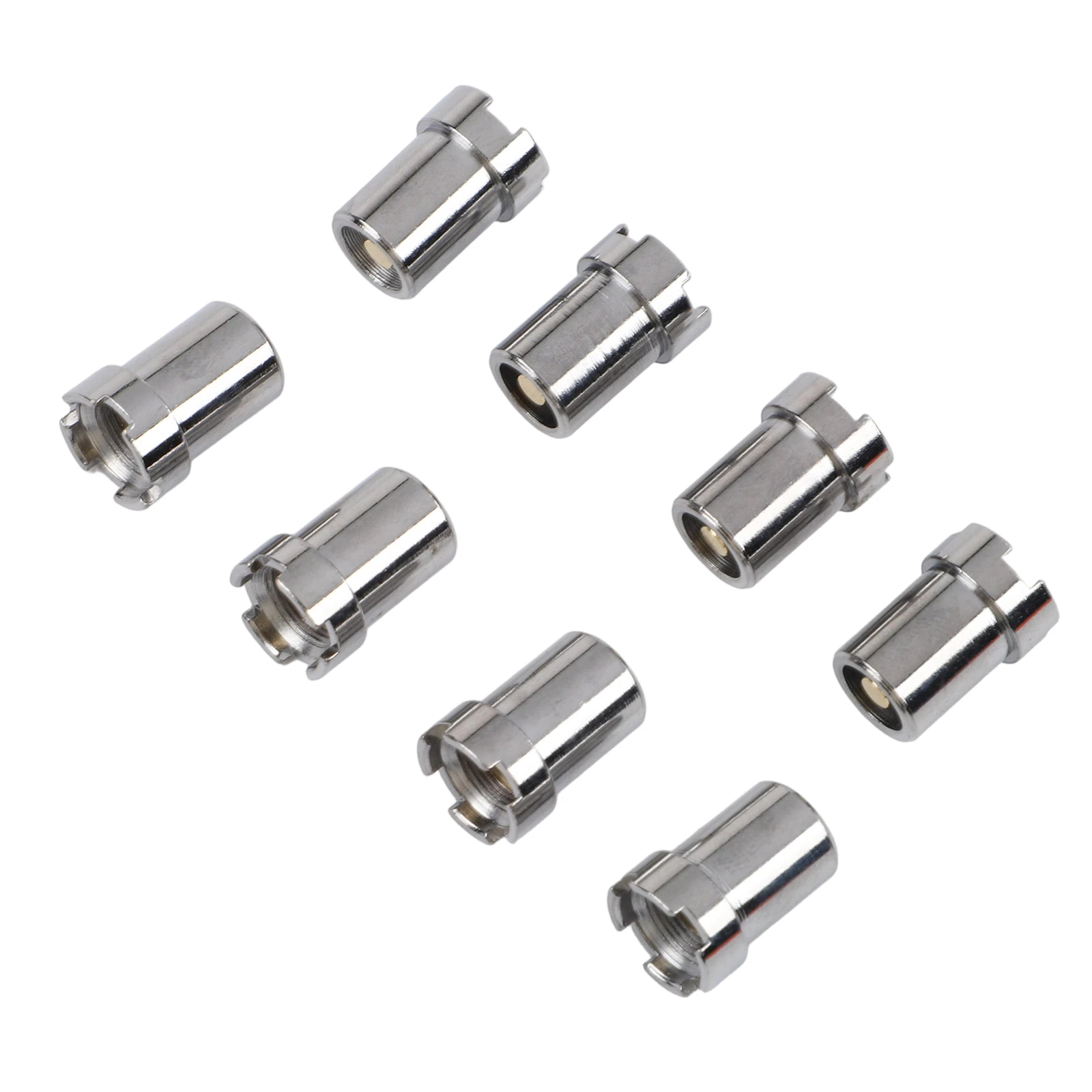 8pcs Magnetic 510 Thread Adapters Suitable for Repair Connectors Featuring Stainless Steel and Brass Core for Reliable Use