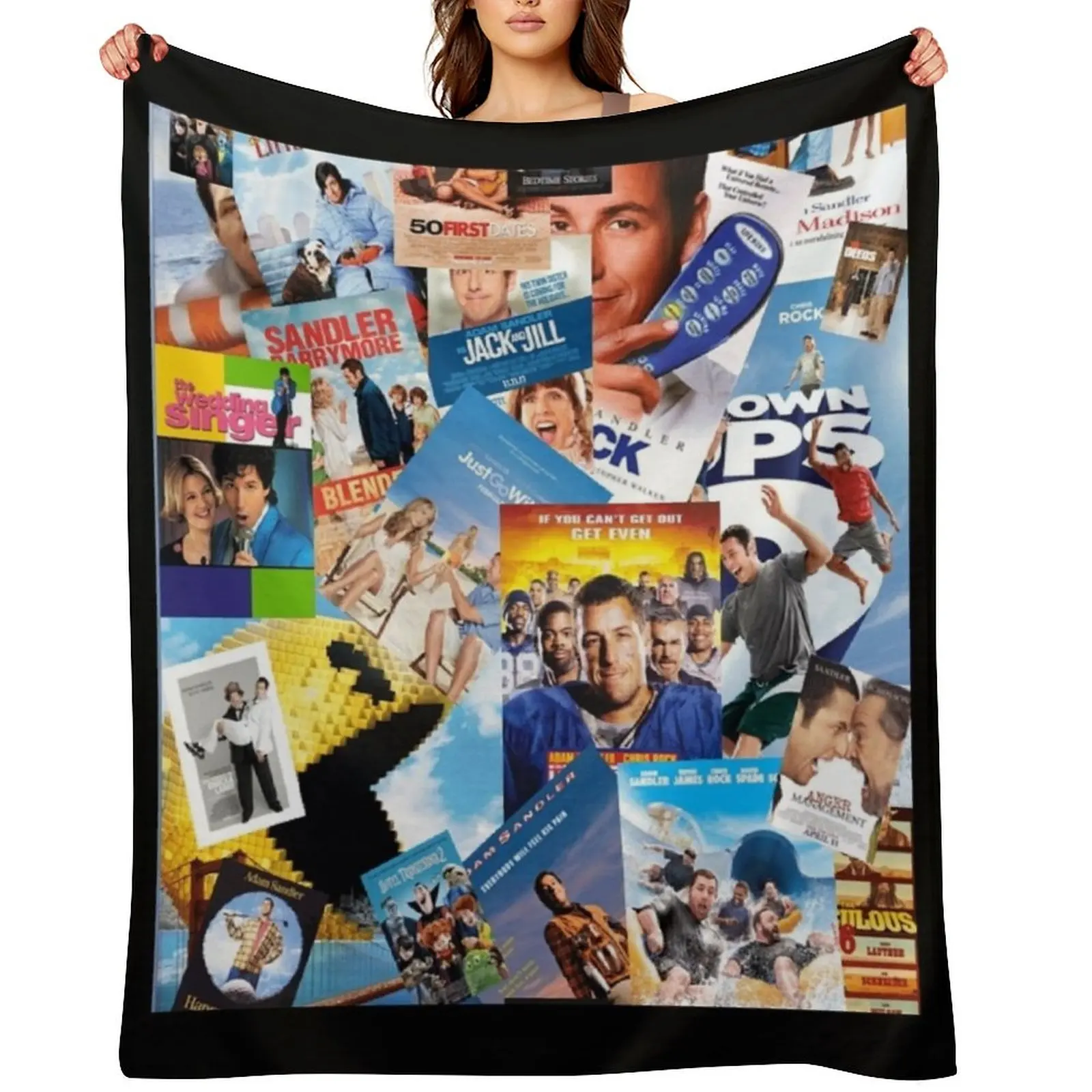 adam sandler collage Graphic Throw Blanket Warm Sofa Soft Big Travel Blankets