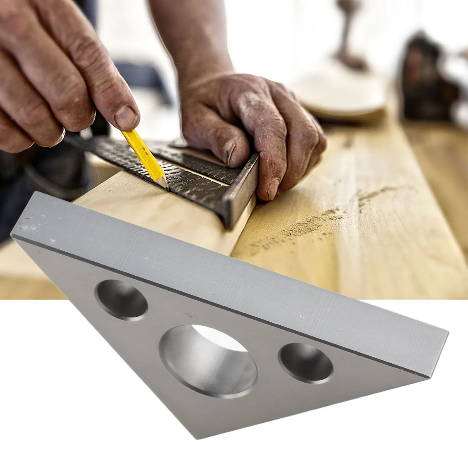 45 Degrees Ruler Aluminum Right Angle Ruler 45/90 Degrees Matte Aluminum Alloy Mini Right Angle Ruler Woodworking Measuring Tool