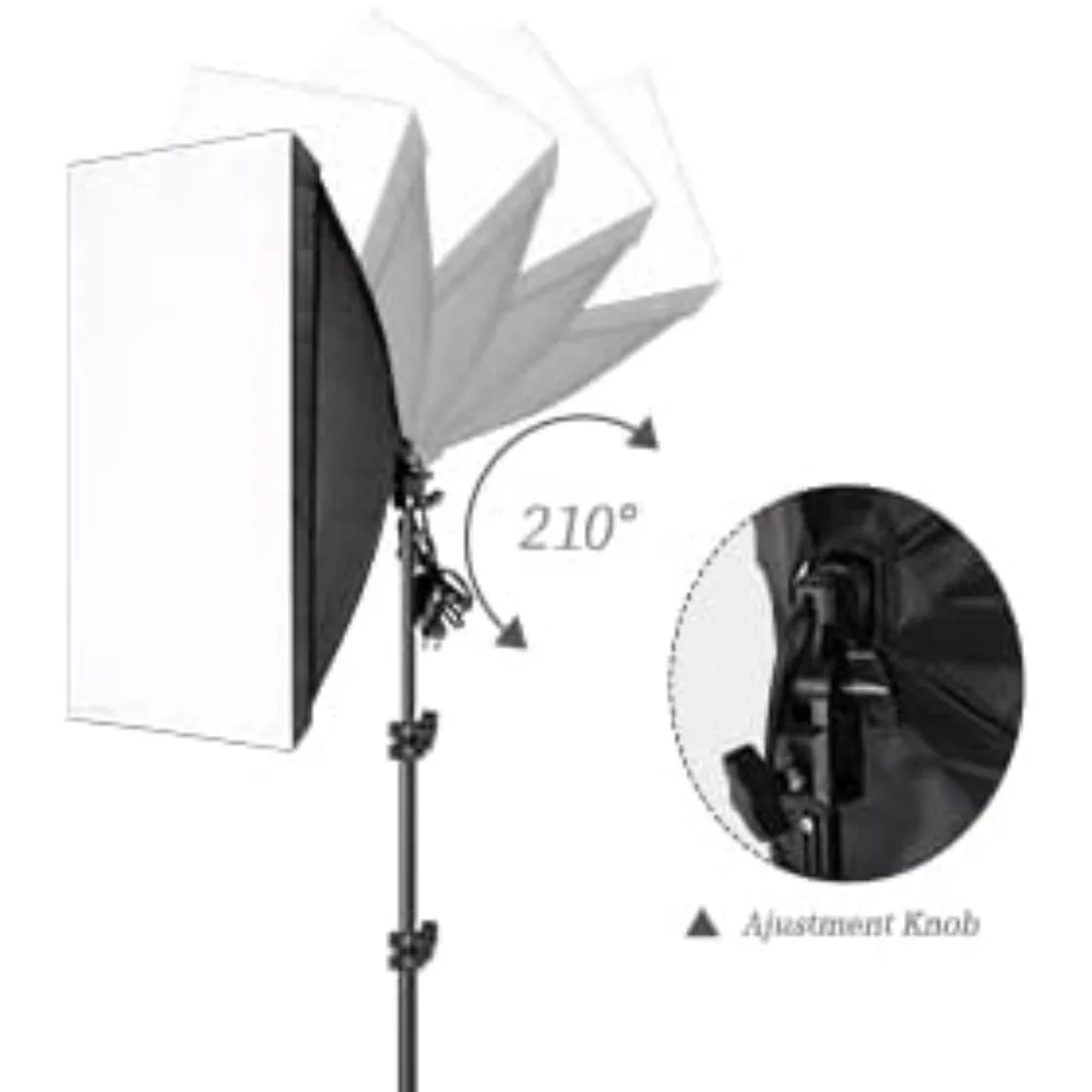 Imagem -02 - Fotografia Softbox Kit Iluminação Sistema de Iluminação Contínua Equipamento Fotográfico Soft Studio Light Suportes de Iluminação Conveniente c