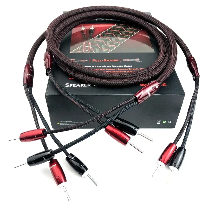 Type 9 Speaker Cable Solid PSC Four-core Spiral HiFi Audio Speaker Cables1000 Series Silver Banana Plug with Packaging Box image 4