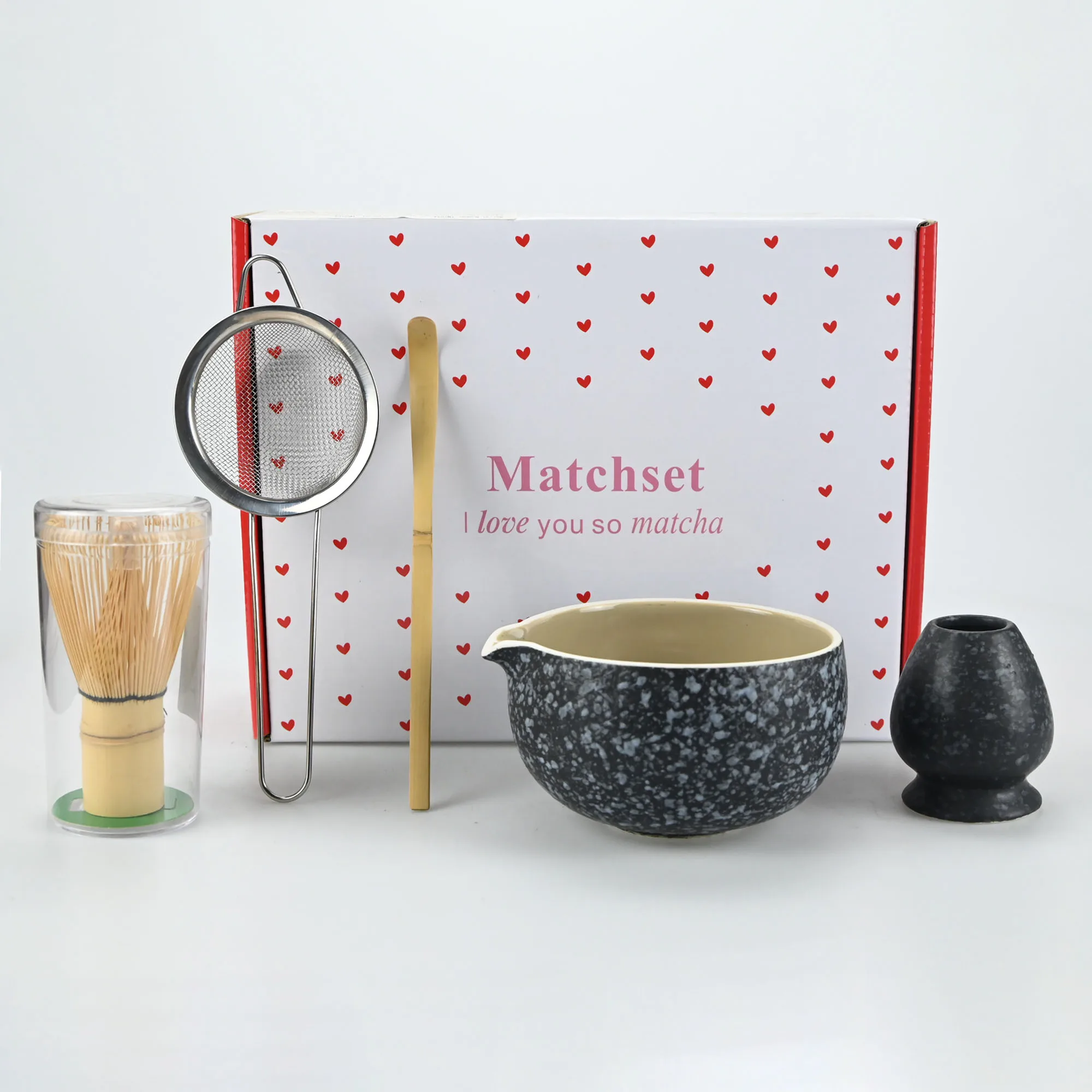 

Набор венчиков для матча — чаша для матча и бамбуковый венчик для матча, ситечко для чая, совок, ложка, сито, держатель для венчика, набор для изготовления матча для