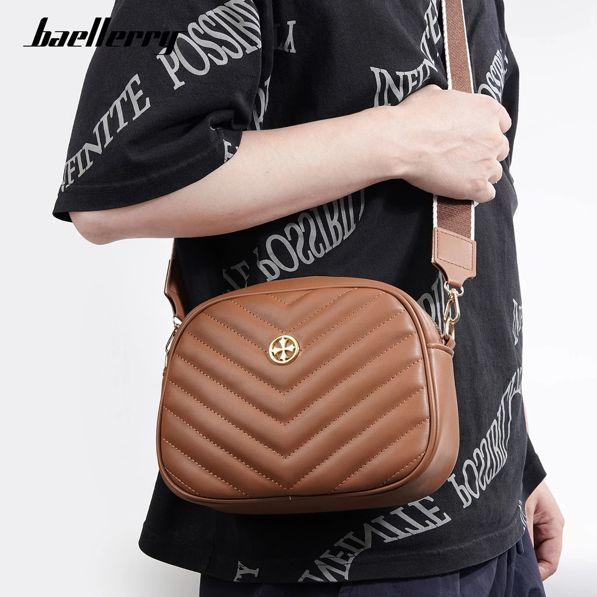 

2025 Spacious PU Leather Crossbody Bag Women, Large Capacity Work Tote with Multi Zipper Pockets & Adjustable Strap for Daily Co