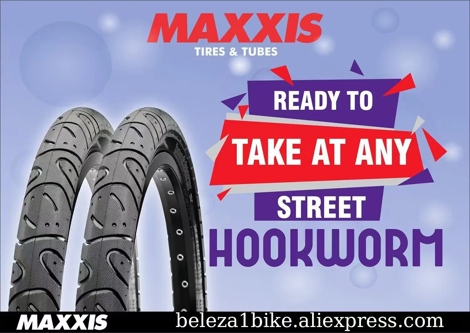 MAXXIS Hookworm 26 X 2.5 Fahrradreifen BMX Drahtreifen für Street, Park, Vert, Flatland in den Größen 26, 27.5 oder 29 Zoll – Detail 3