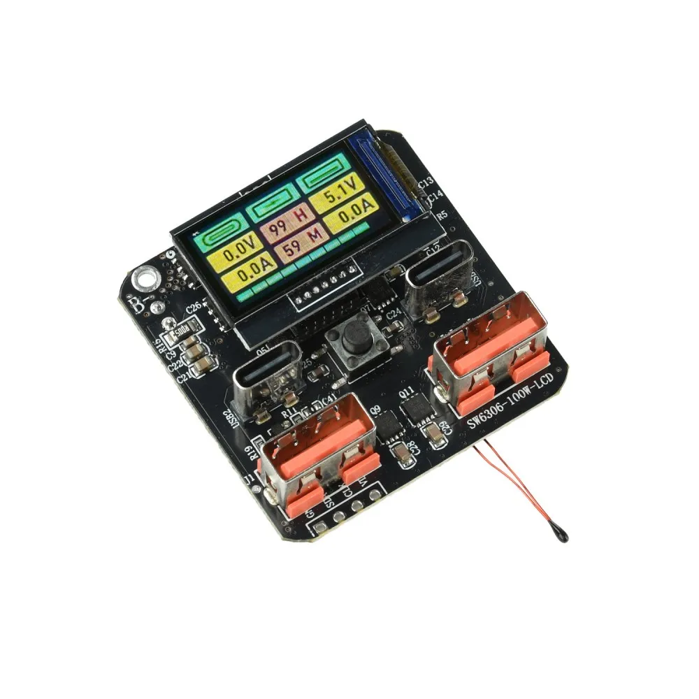 100W Bidirectional PD Fast Charge Power Module SW6306 Type-C Charge Discharge Board Support Multiple Fast Charging Protocol