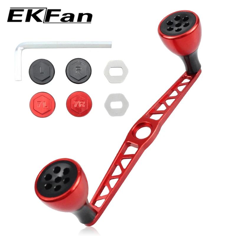 Ekfan CNC Aluminum Alloy Handle & Knobs Length 140MM Fishing Reel Suit For DAI&SHI Baitcasting Reel Tackle Accessory